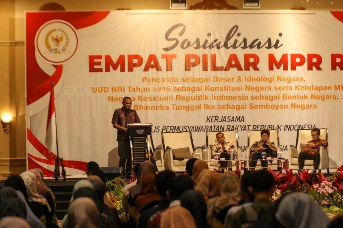 Pimpinan Badan Sosialisasi MPR RI, Mohammad Arwani Thomafi sosialisasi empat Pilar Kebangsaan di Banyuwangi. (Foto: Istimewa).