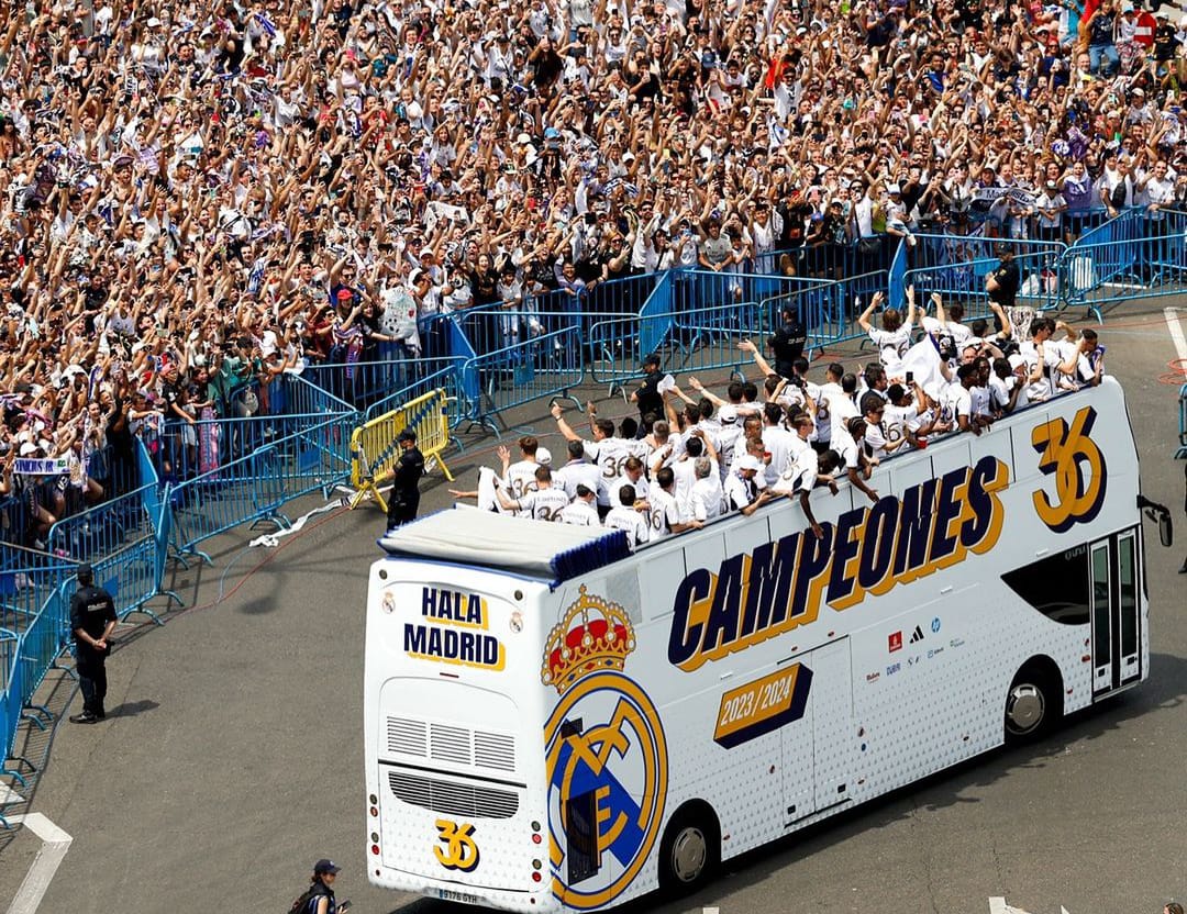 Perayaan gelar ke 36 La Liga Real Madrid (IG:@realmadrid)