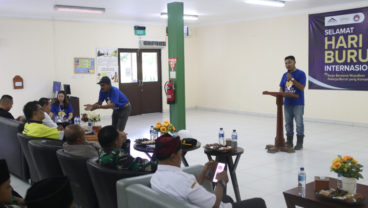Ketua Serikat Pekerja tambang emas PT Bumi Suksesindo (PT BSI), Lukman Kadafi menyampaikan komitmenya meningkatkan kompetensi buruh di PT BSI