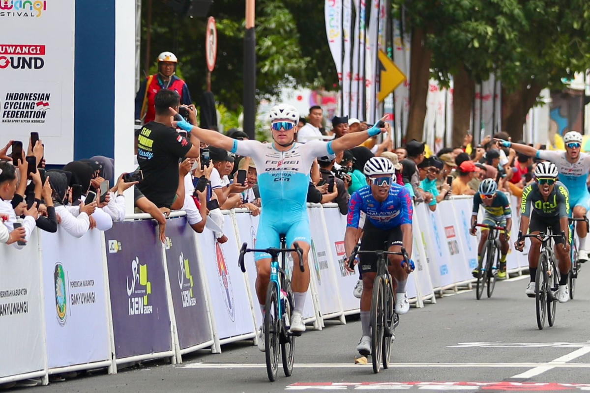 Martin Laas finish di urutan pertama pada etape 2 TdBI (foto: istimewa)
